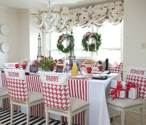 christmas chair covers, новогодние чехлы для стульев, именные